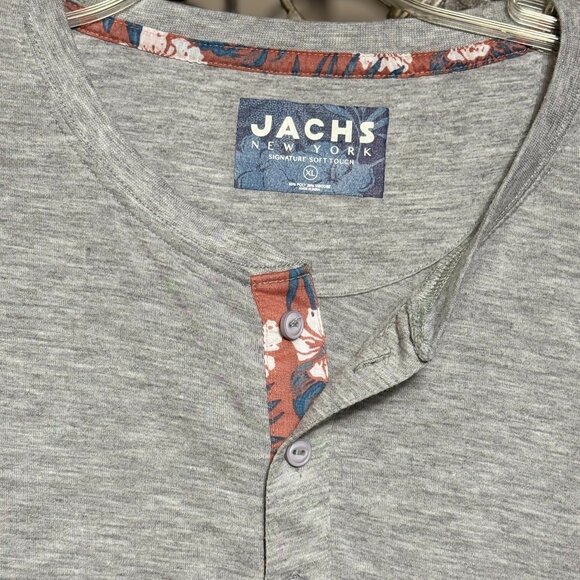 JACHS New York XL Signature Soft Touch Gray Henley Shirt - Worn Once - Picture 4 of 5